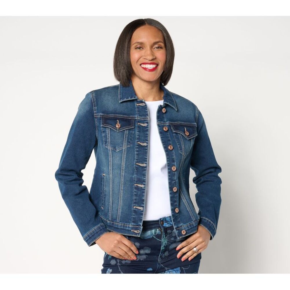 nicole by Nicole Miller Women's Jacket Sz XL Jean -Indigo Blue A653533